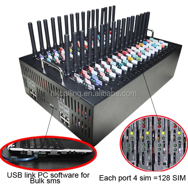  2G 3G 32 порта 128 SIM модем пул GSM беспроводной фиксированный терминал массовый sms gsm