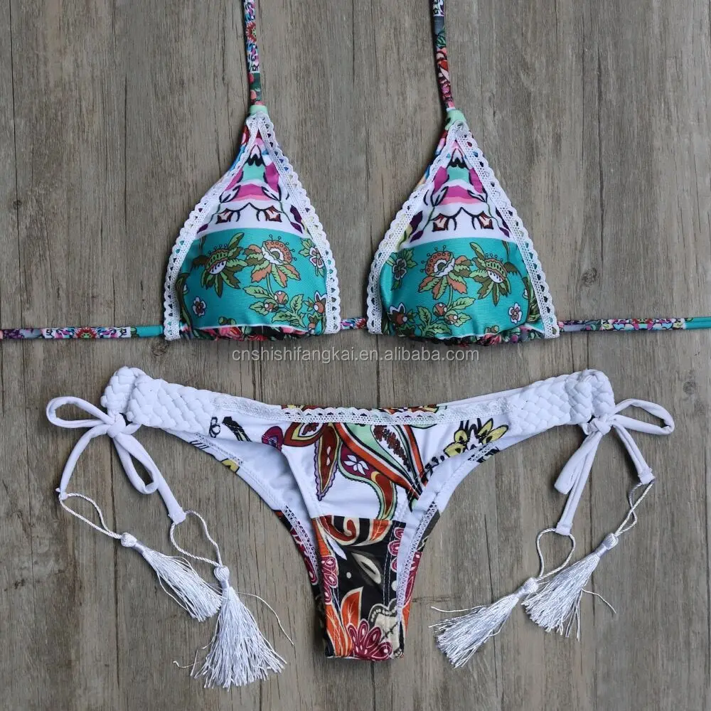 ali express hot bikini swimwear swimsuit bathing suit beach wear nylon spandex bikini