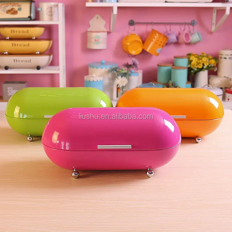 Bread storage canisters metal powder coating bread bins