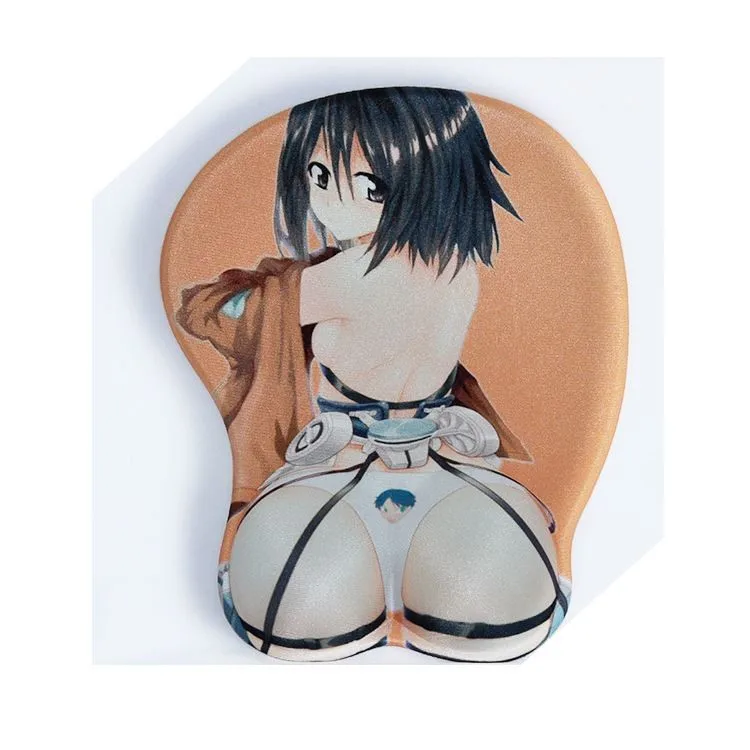 Новый Mikasa акерман - атака на титане аниме эргономичный 3D коврик для мыши сексуальная задница запястий Oppai GZFONG MP10
