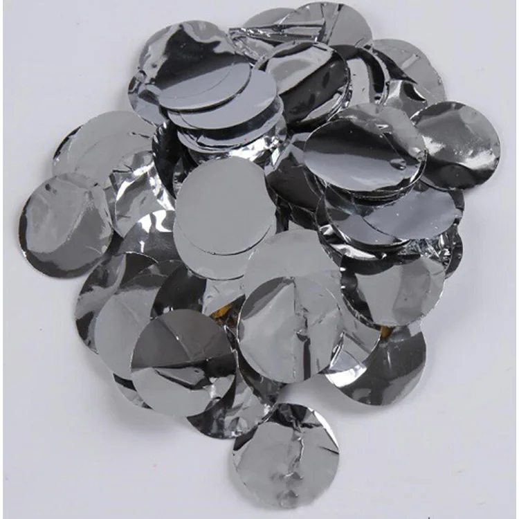 
2.5cm Metallic Silver confetti wholesale 