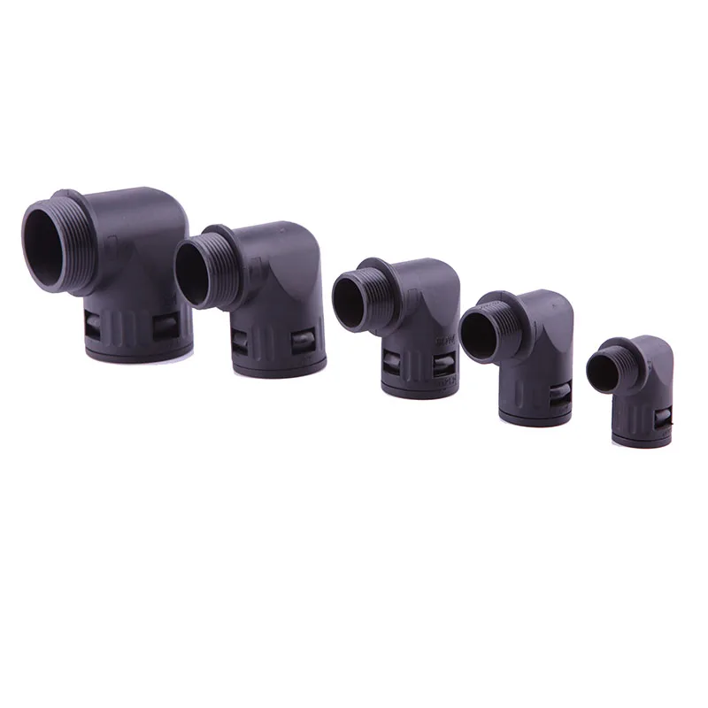 Hotsale PA6  Pipe Connector 90 degree Quick Elbow Fitting for Conduit