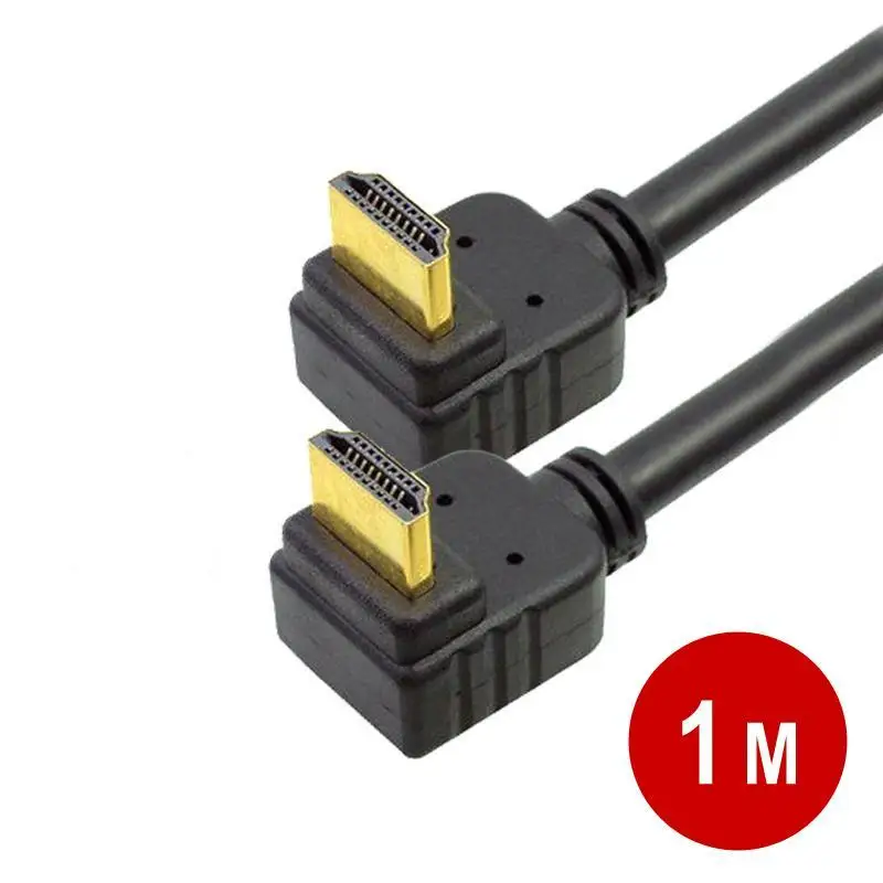 Угловой кабель HDMI – 1.4V тип папа 1м