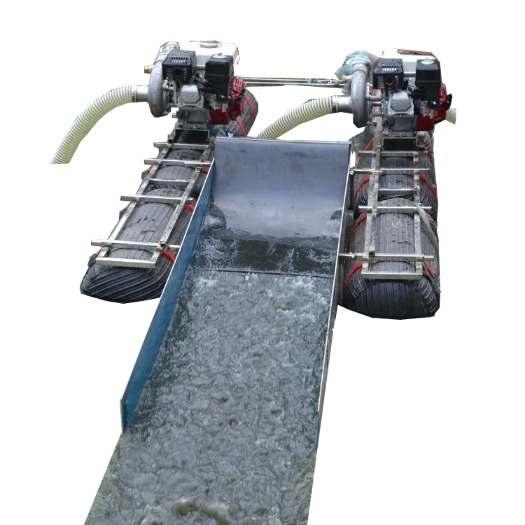 Alluvial gold mining equipment dredges