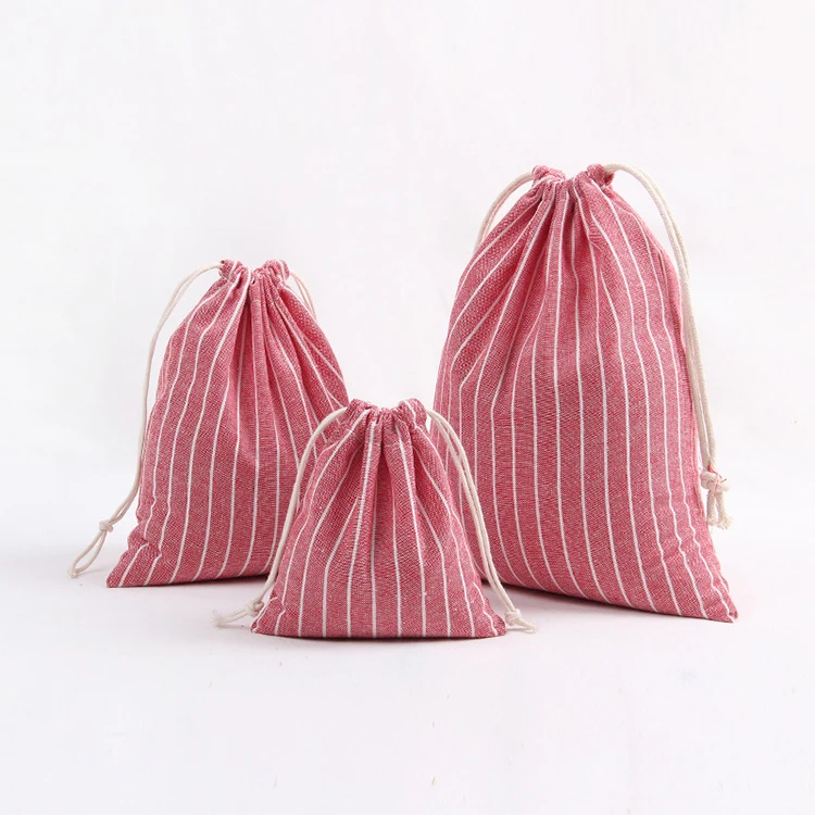 
Wholesale custom travel portable makeup drawstring cotton cosmetic bag for girl 