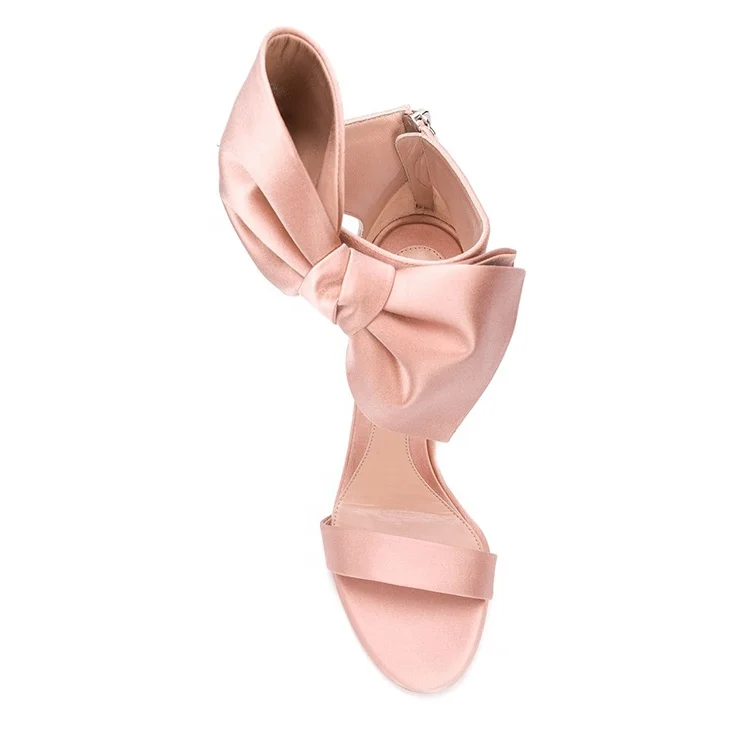 Summer new arrived custom women high heel satin dress shoes