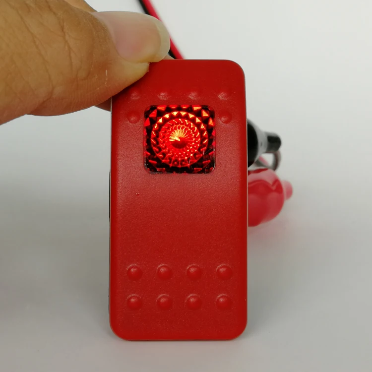 Universal 12V/24V LED Rocker Switch with Multi Protection  Ideal for Bus, Boat & Marine Applications