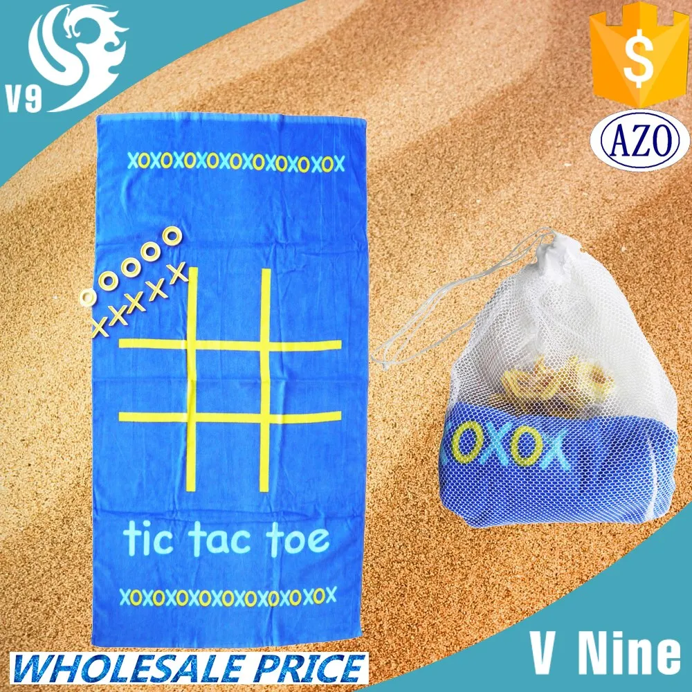 large size 100% cotton velour printed custom funny twister game beach towel