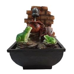 feng shui decoration resin crafts frog statue small fountain indoor