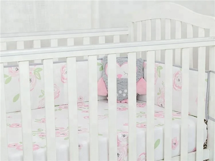 Silky Soft Floral Toddler Sheets For Baby Girls Crib Sheet