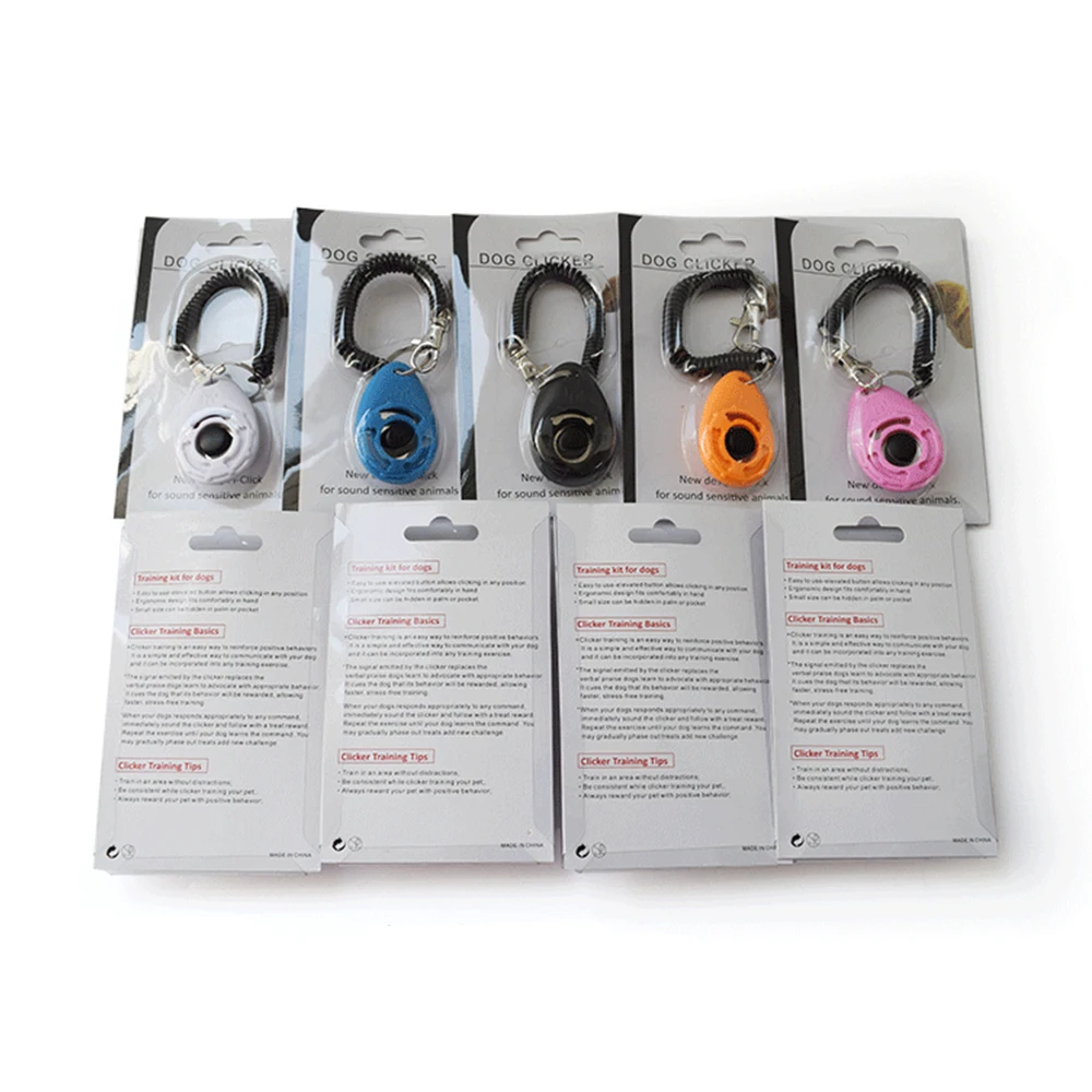 Высококачественный кликер для дрессировки собак с ремешком на запястье