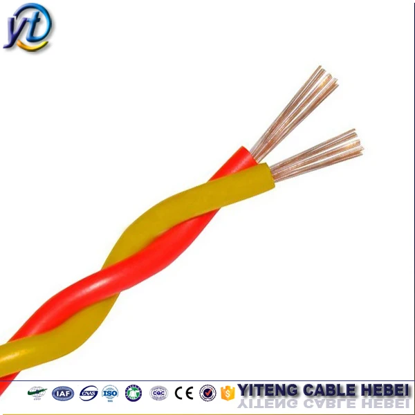 2x0.75mm2 2x1.0sqmm twisted pair cable 2x1.5mm flexible rvs cable 2x2.5mm