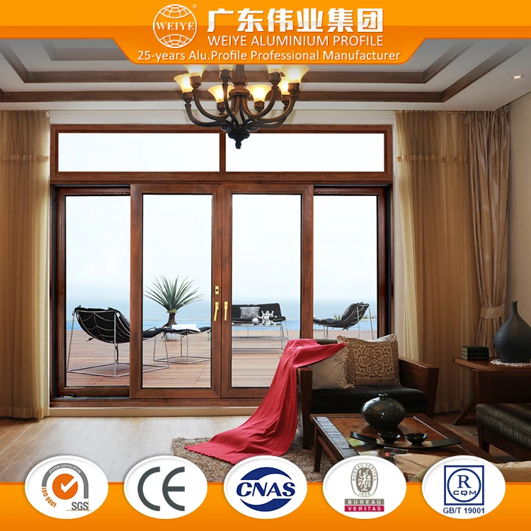 Hot sale float glass Aluminum door for Vietnam market with insulating and thermal break function aluminium wooden door