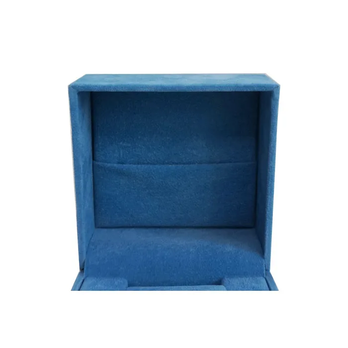 Best sellers multi-functional blue velvet plastic jewelry watches display storage case watch case holder one slot