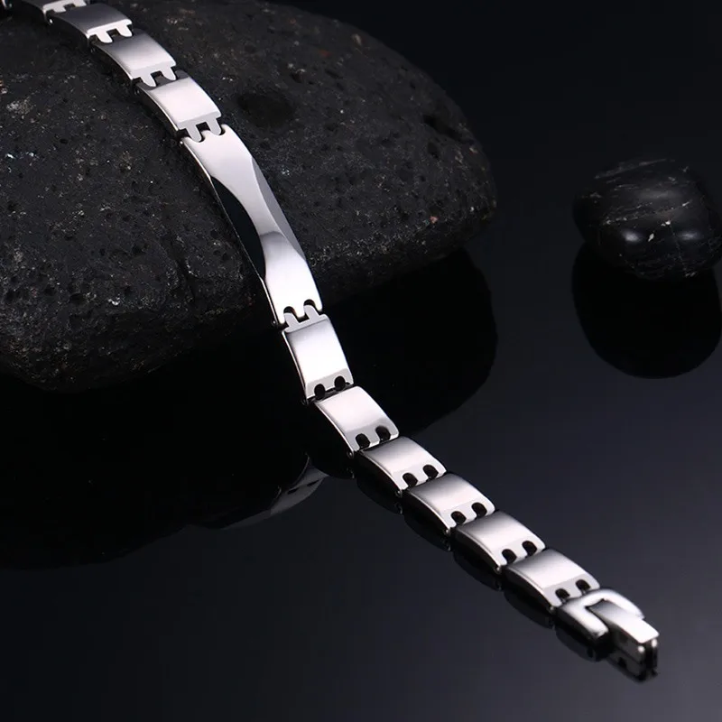 
IP silver plating high polished magnetic tungsten health bracelet for women 