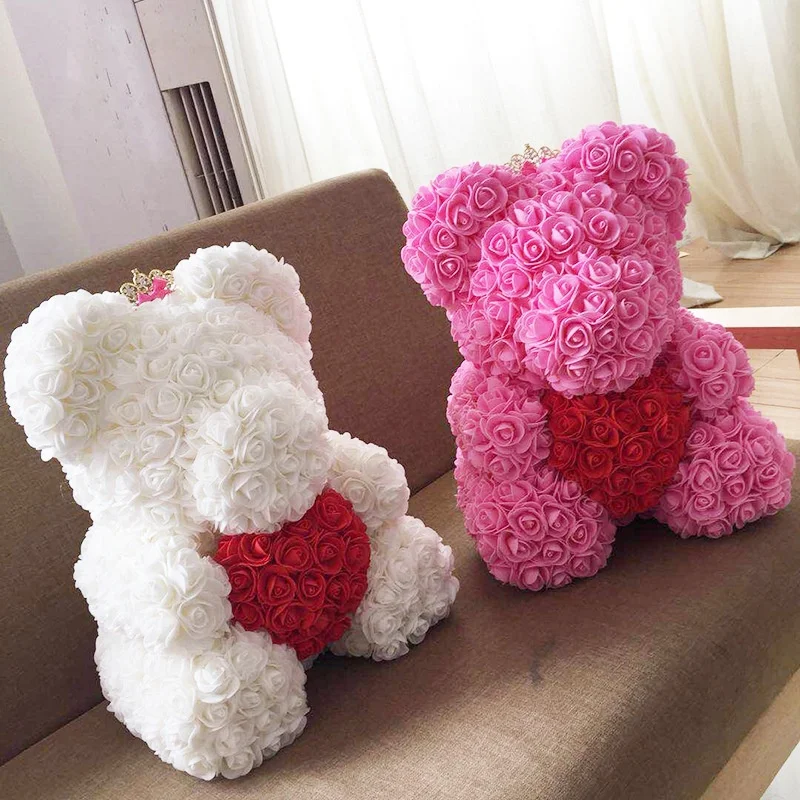 Best Christmas Valentine Gift Items Bear Rose mini Size Rose Teddy Bear