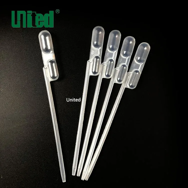300ul Double Bulb plastic pipette Transfer pipette  for lab