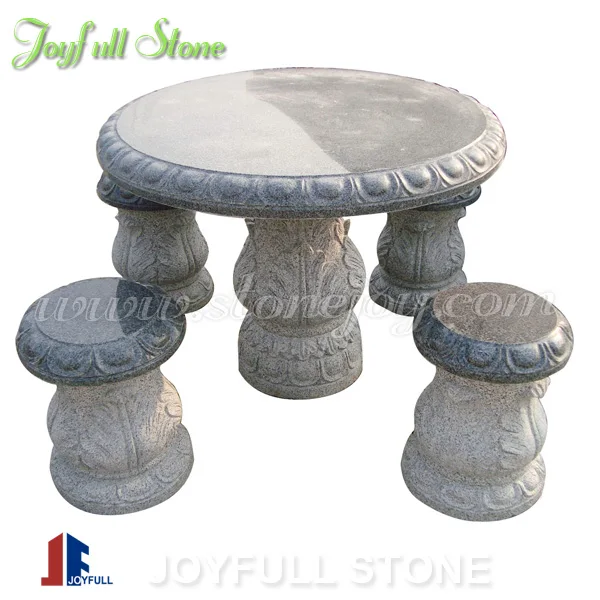 
Outdoor garden stone furniture patio stone table set 
