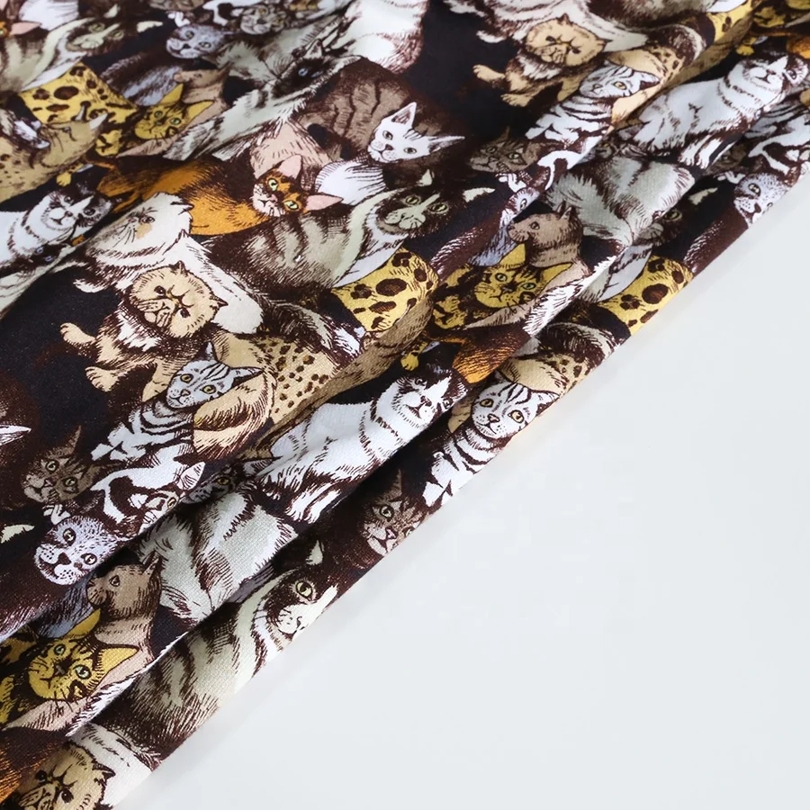 Custom digital printing kids design on Cotton french terry precut fabric