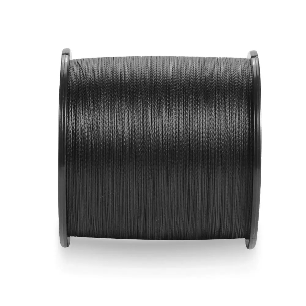 Wholesale price newest multifilament 4 strands 300M 6-100lb no fade BLACK PE braid  fishing line fishing assist thread