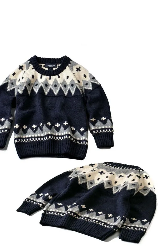 Осенне-зимняя одежда, новинка, одинарная корейская детская одежда, теплый свитер для мальчиков, оптовая продажа, 100% хлопок