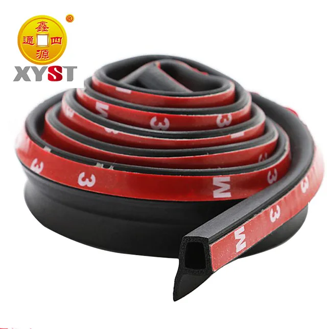 Eco-friendly Self-adhesion B-shape Type Moulding Trim Rubber Strip EPDM Sponge Extrusion Ozone Resistance, Flexible Etc -40~120℃