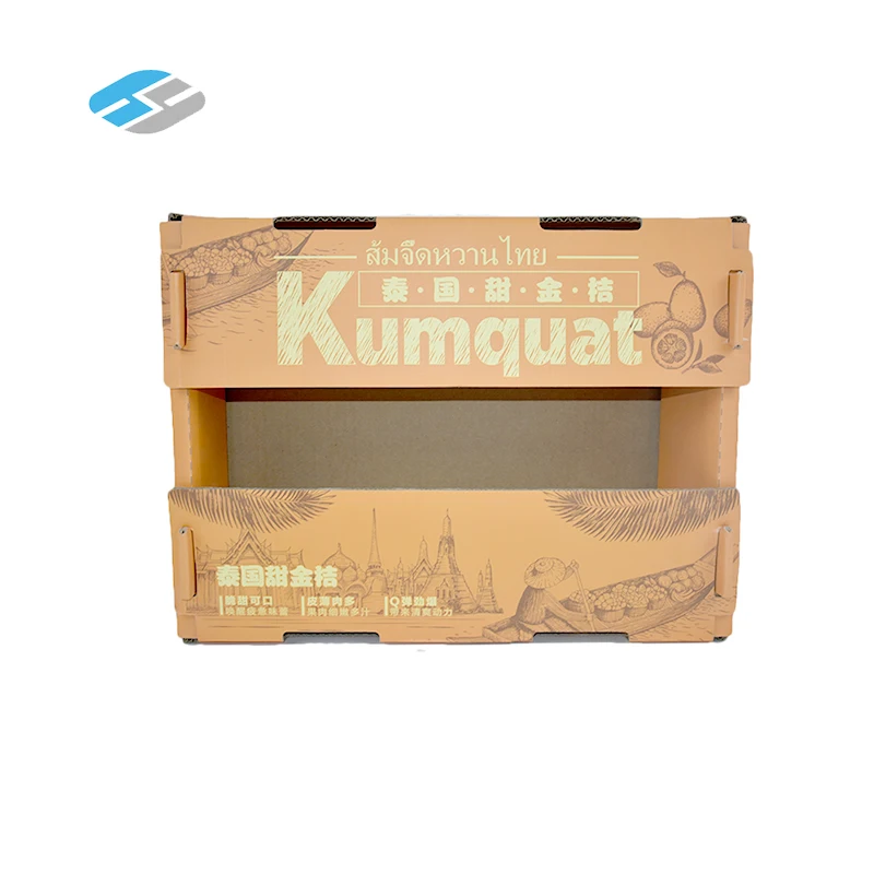 China corrugated fruit export carton recyclable fresh fruit packing box