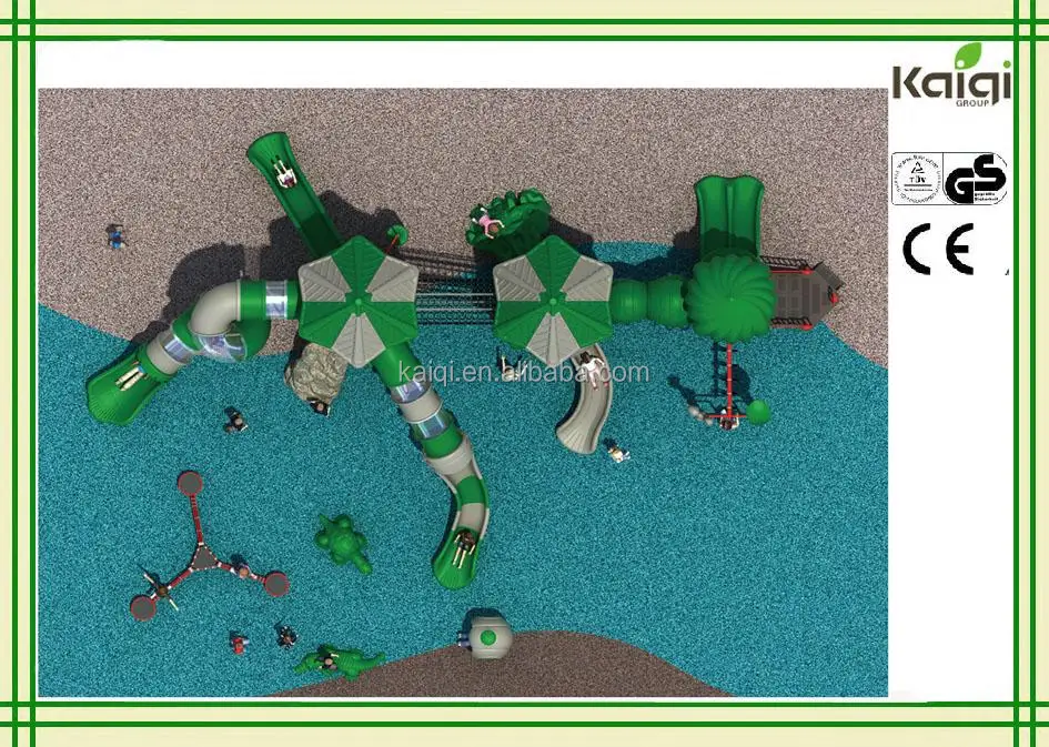 New Design High Quality Big Size green outdoor playground Commercial Safety Qualified Products in school park For children play