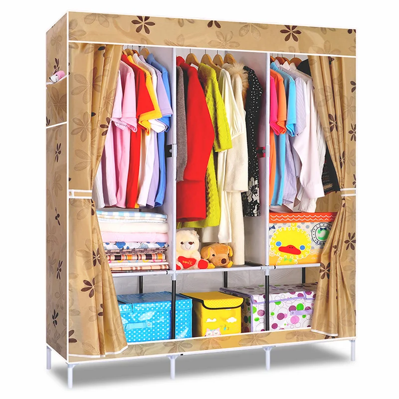 Foldable simple wardrobe Metal wardrobe closet cabinet