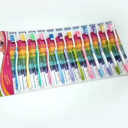 Дюжина зубных щеток, подвесная упаковка из 12, 12 щеток из 3 разных моделей, упакованные в блистерную карту, горячая распродажа