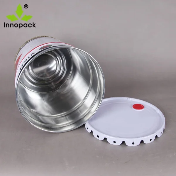 
metal bucket 20L paint tin pail with lid UN approved 