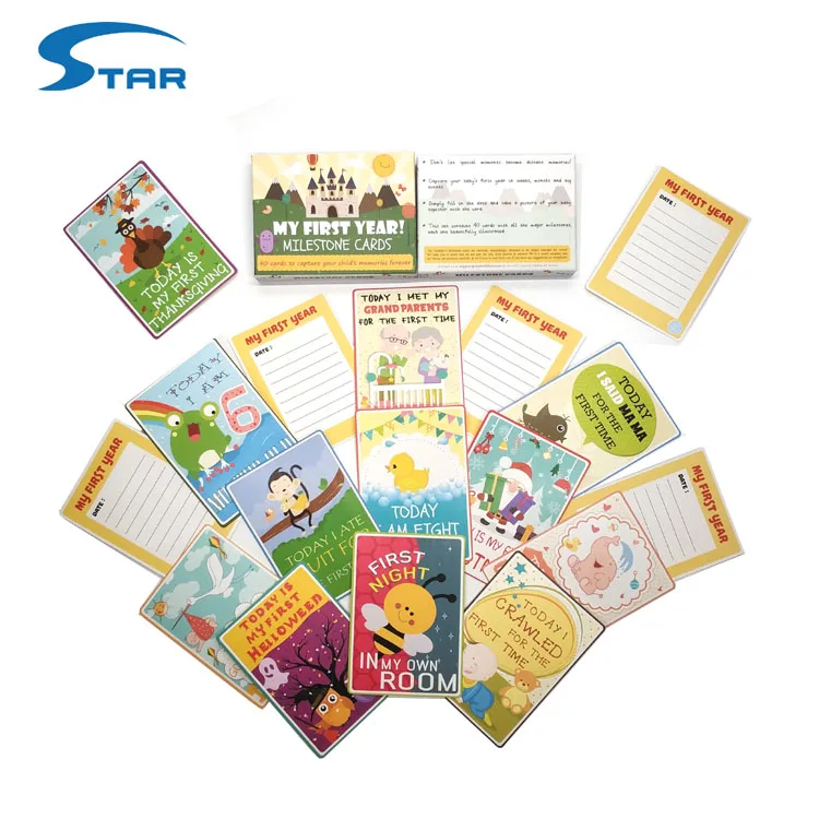 Custom milestone baby cards