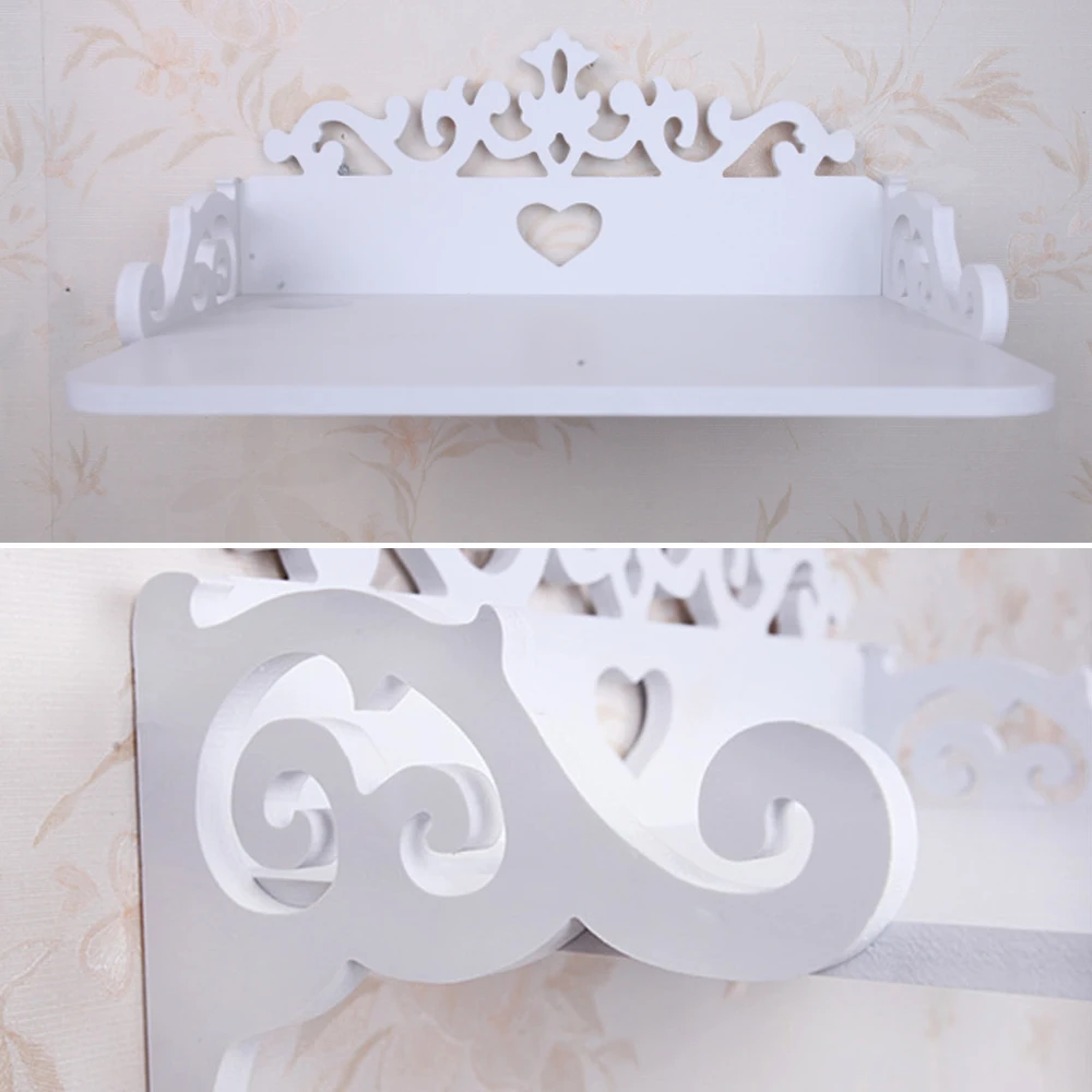 G0206 Белый настенный кронштейн для хранения, деревянная настенная полка, украшение для дома, декоративная полка, сверхпрочная стойка, Настенная подвесная доска