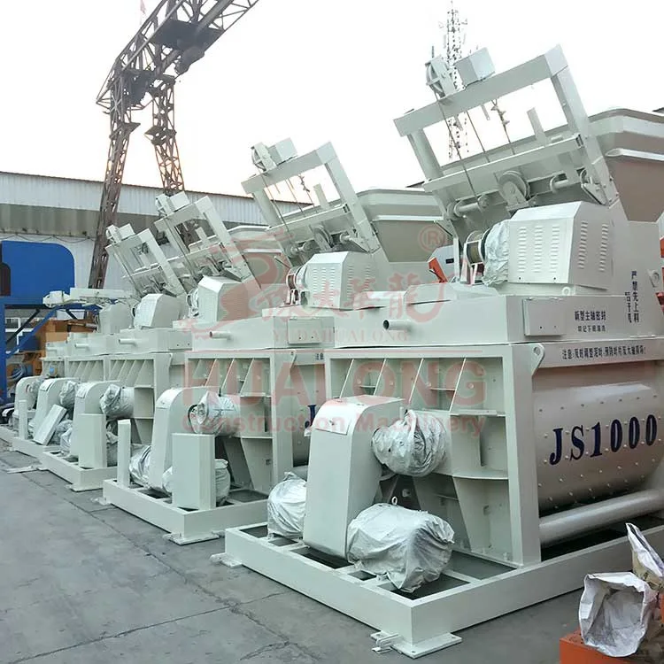 JS1000 двухвальный бетоносмеситель