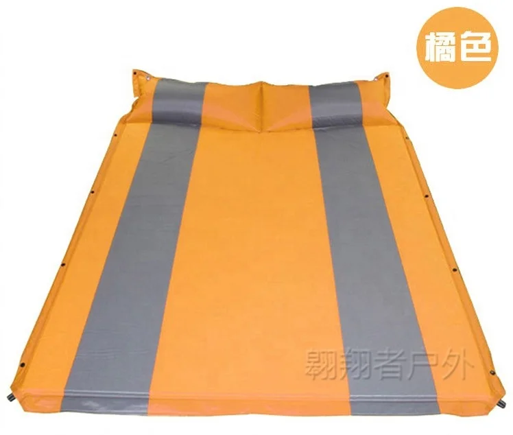 Outdoor 2 Person Self inflatable Waterproof Camping Mat With Pillow sleeping mattress