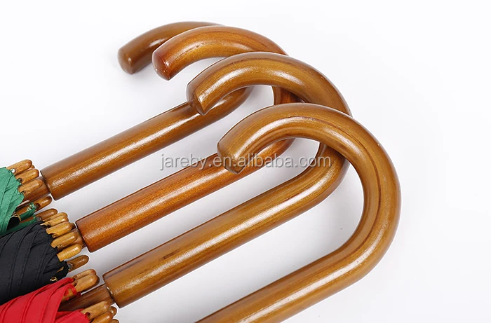 Promotion High Quality Custom Logo Wooden Straight Umbrella