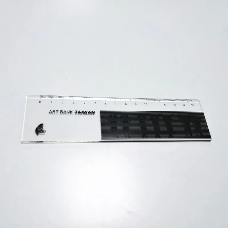 2D Printing Clear straight acrylic eyebrow sewing design ruler scale for school