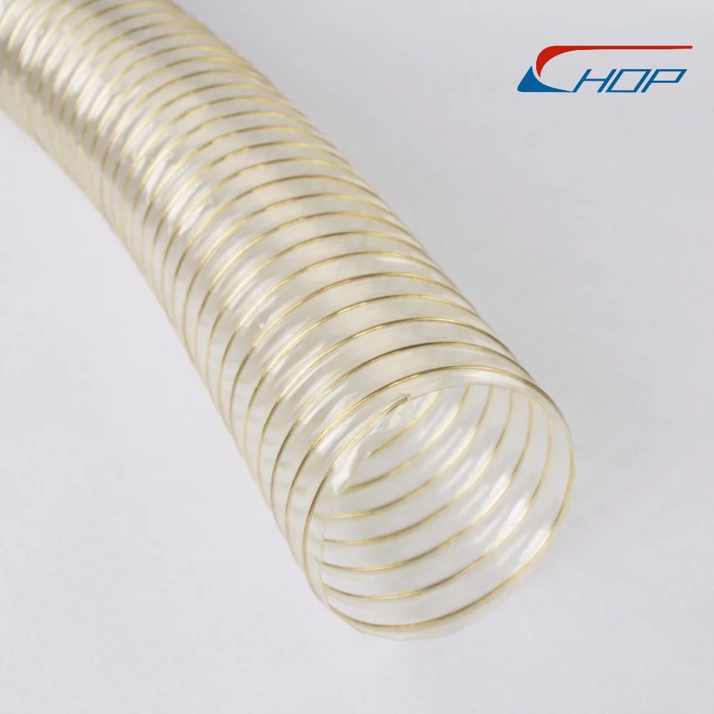 Ventilation Flexible Vacuum Air Duct Hose Copper Wire Reinforced PU 2 Inch