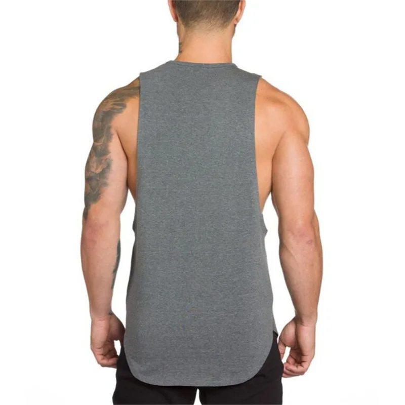 
OEM sleeveless tee tshirts Cotton Male Stringer Tanktop gym Clothing men Bodybuilding tank top 