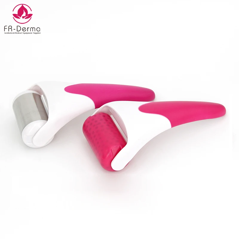 Manufacturer Skin Care Cold Therapy Plastic Handheld Stainless Steel Facial Ice Roller Derma Ice Roller Massager for Face lift