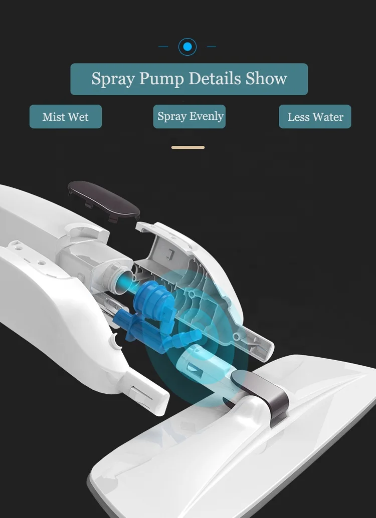 
Reusable Microfiber Pads 360 Rotation Spray Floor Cleaning Mop Microfiber Spray Mop 