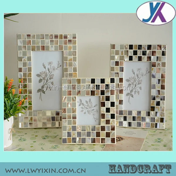 Жемчужные ракушки ручной работы, мозаичные фоторамки для свадебного украшения