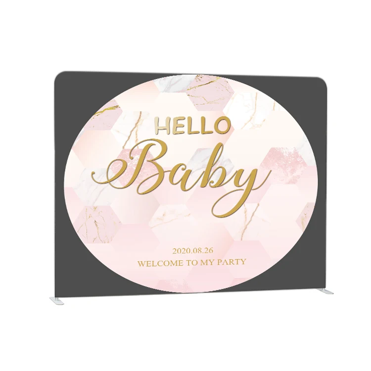 Customized blue green grey portable tension fabric backdrop photography background