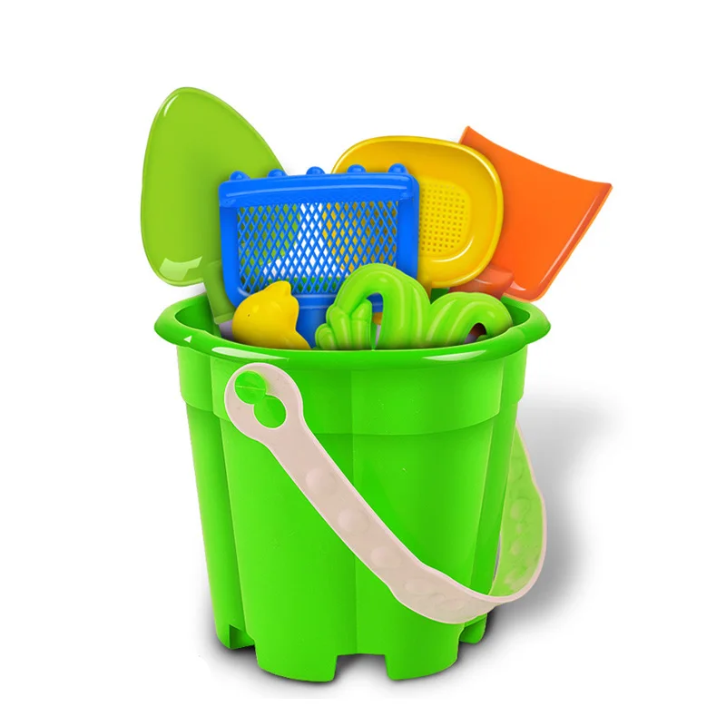 
outdoor beach toy bucket plastic toy beach sand toy set 