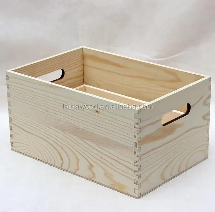 wooden dovetail box ,dovetail type pine box