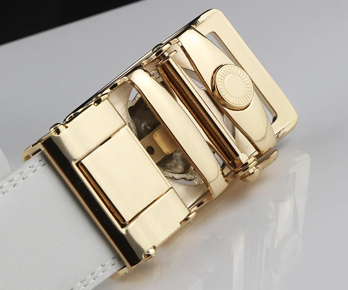 3.5cm width high quality easy clip removable diamond crystals rhinestone 3D wolf head automatic buckle luxury leather belt