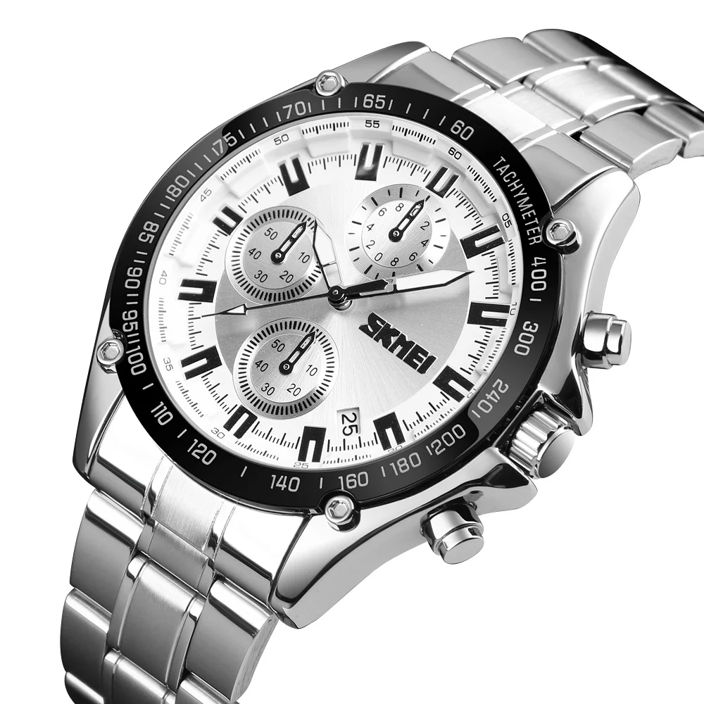 Модные Роскошные мужские часы reloj оптовая продажа наручные из нержавеющей стали SKMEI