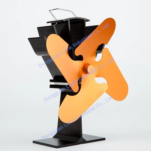 Liank Classic Wood Burning Fireplace 4 Blades Exhaust Ecofan Heat Powered Pellet Stove Top Fan