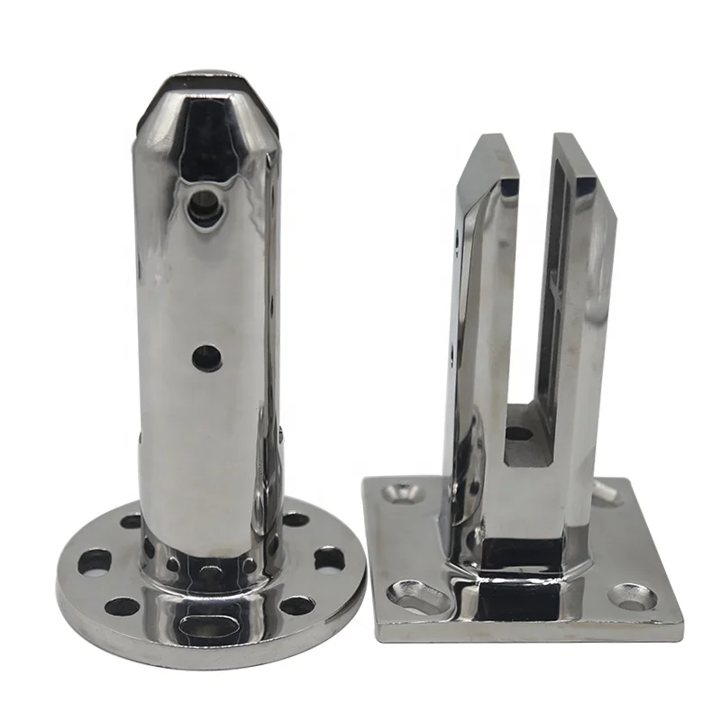 Duplex 2205 Stainless Steel Spigot clamp Glass Pool Deck Fence Round Spigots Balustrade Railing Spigot
