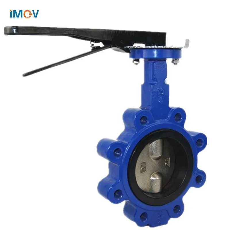 V DN200 API609 Lug Type Butterfly Valve with Two Shafts Handle Type